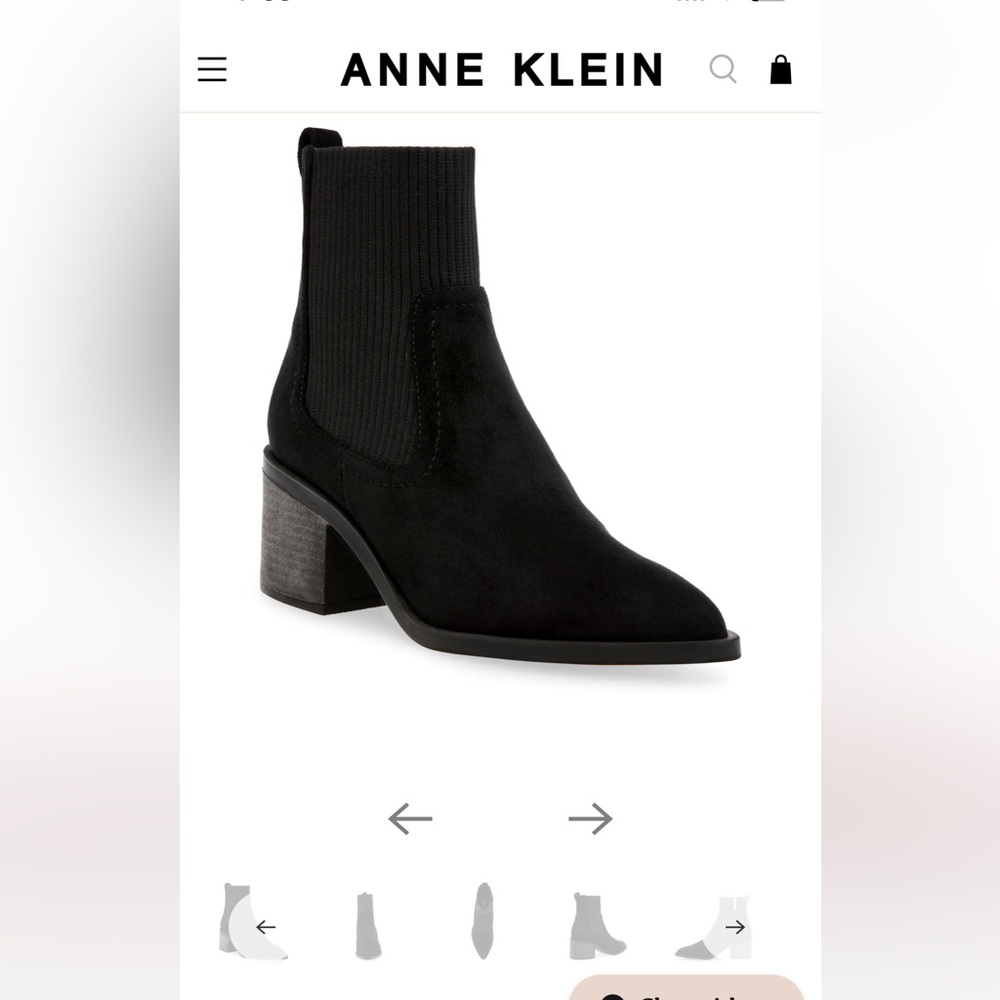 Anne Klein Black Andie Booties